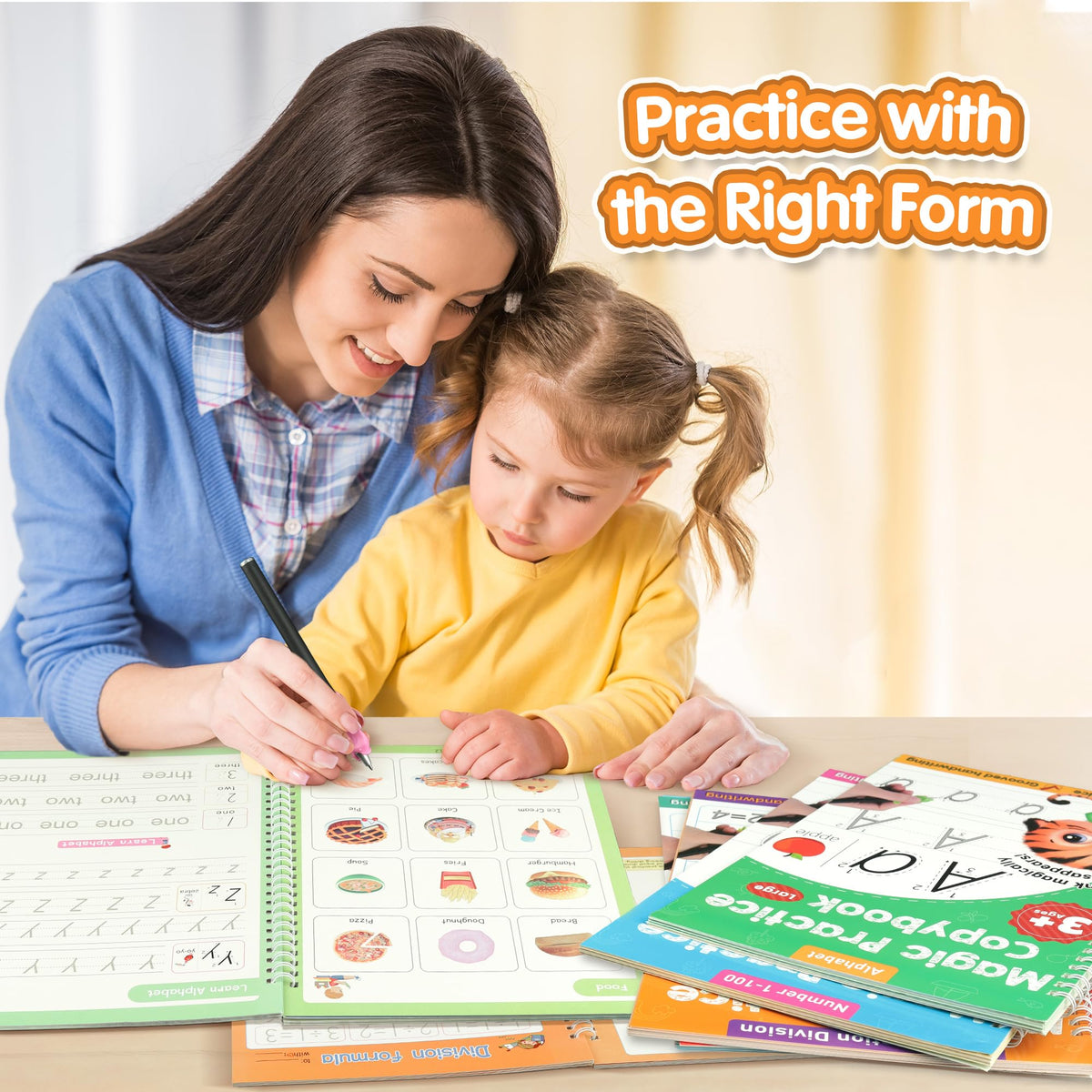 Magic Grooved Writing Practice Books, Grooved Handwriting Practice for Kids