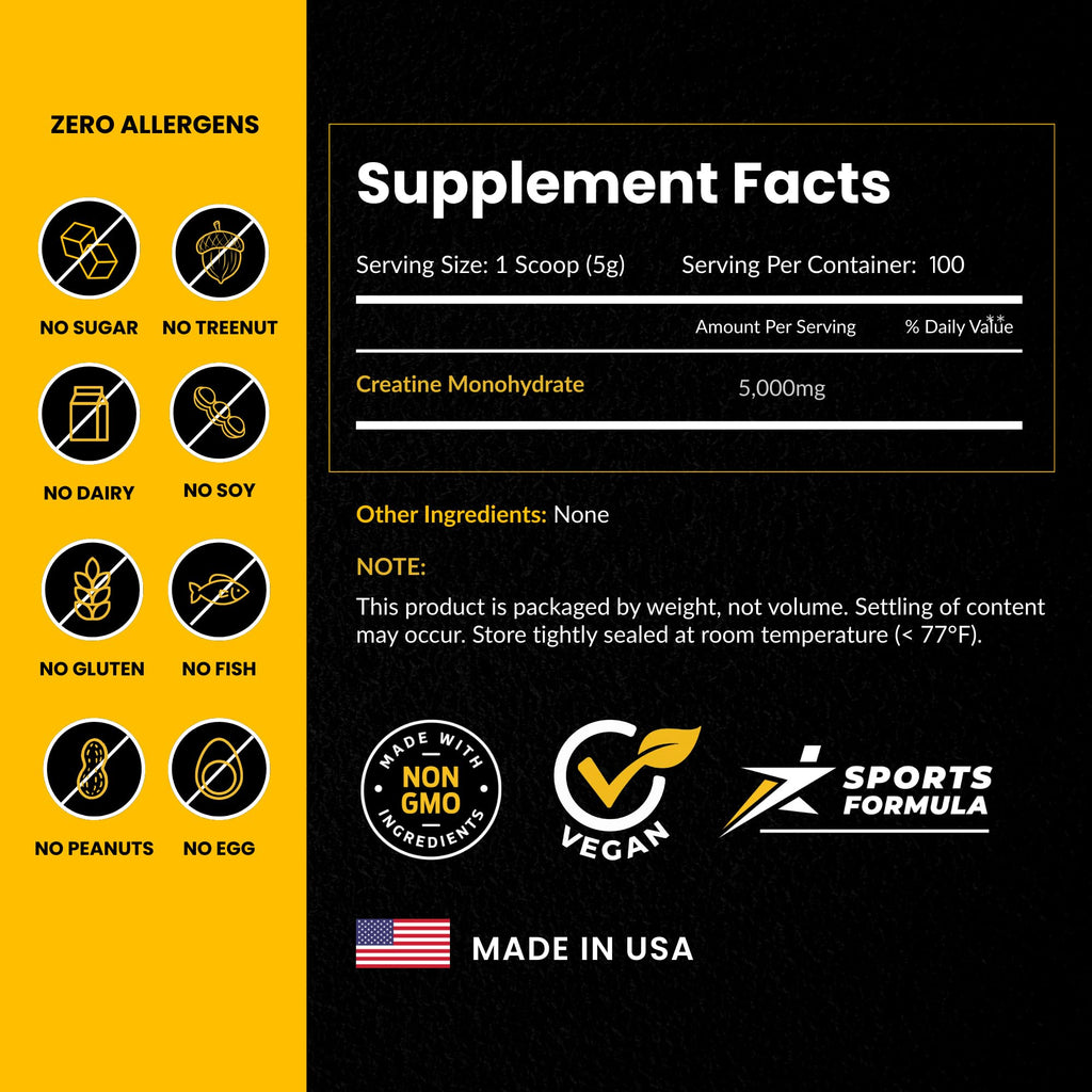 ForestLeaf Micronized Creatine Monohydrate Powder - Maximize Muscle Growth & Strength - Unflavored Creatine for Women and Men - 5G Per Serving - 100 Servings