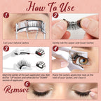 Higu clace Magnetic Eyelashes 4Pairs Magnetic Lashes with Applicator(E)