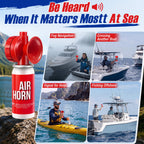 2 Pack 1.4 oz 122dB Air Horns for Safety, Heard 1/2 Mile
