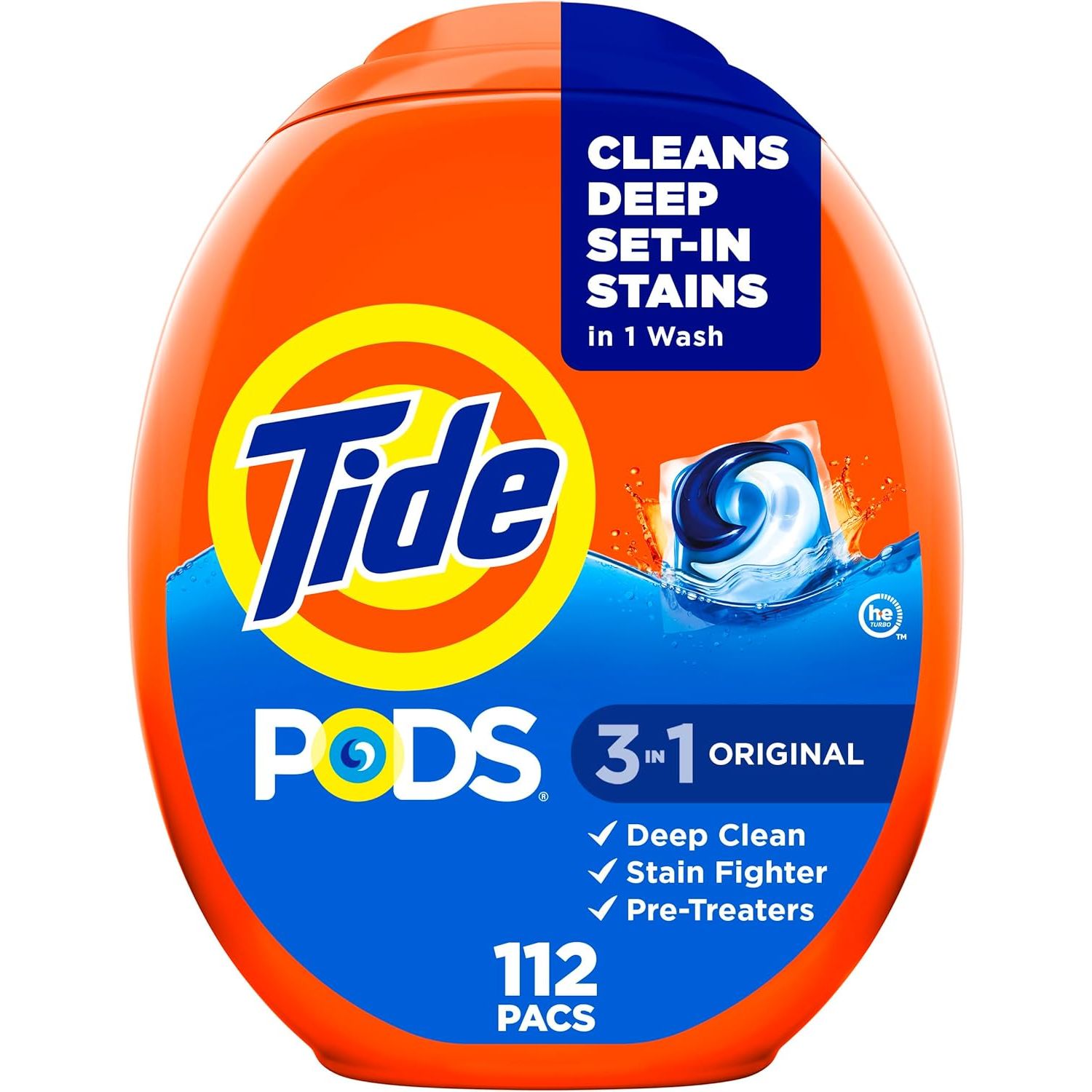 Buy now Tide PODS laundry detergent pacs, 3-in-1 Stain Remover, Odor Fighter, Color Protector, 81 Count, HE compatible, Original Scent at indiglob india