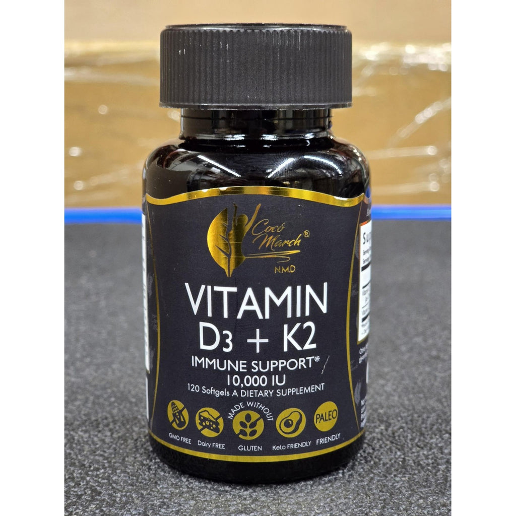 Cocó March N.M.D Vitamin D3+K2 10,000 IU - High Potency, 4 Month Supply