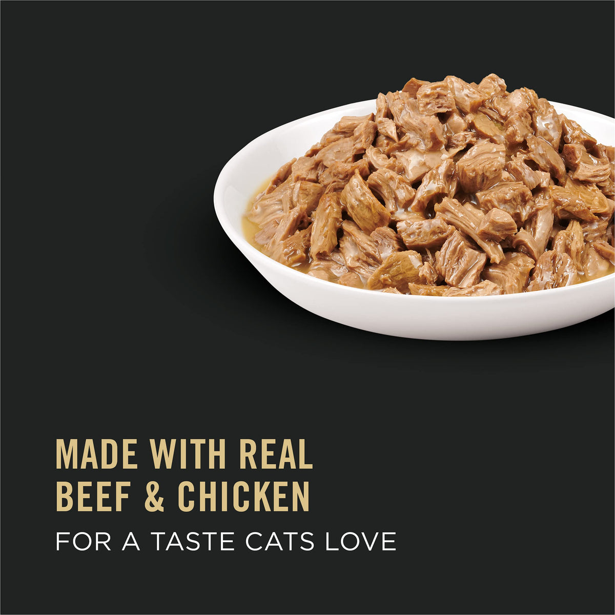 Purina Pro Plan High Protein Wet Cat Food in Gravy Beef & Chicken (24) 3 oz