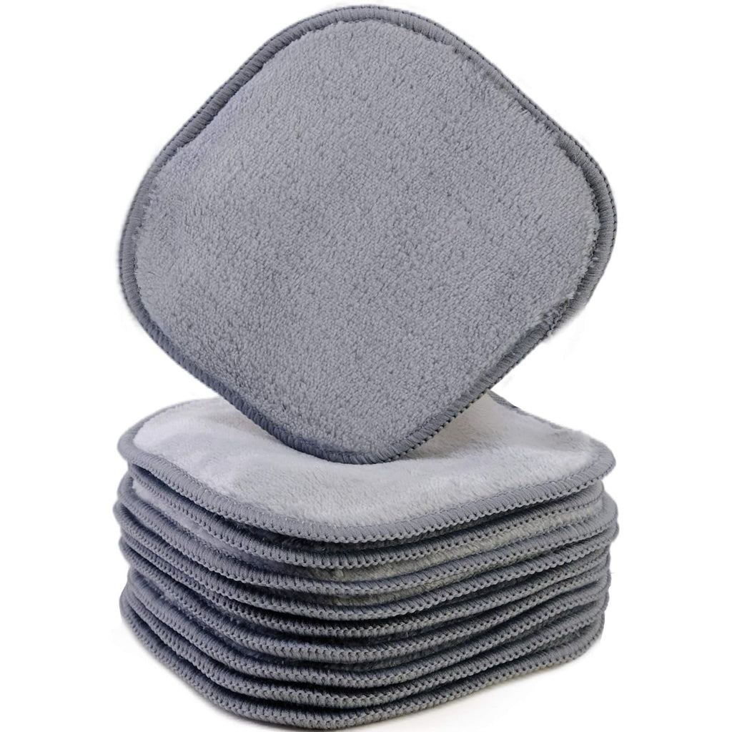 Buy now Polyte Premium Hypoallergenic Microfiber Fleece Makeup Remover and Facial Cleansing Cloth, 5 x 5 in, 10 Pack (Gray) 1 Count (Pack of 10) Gray at indiglob india