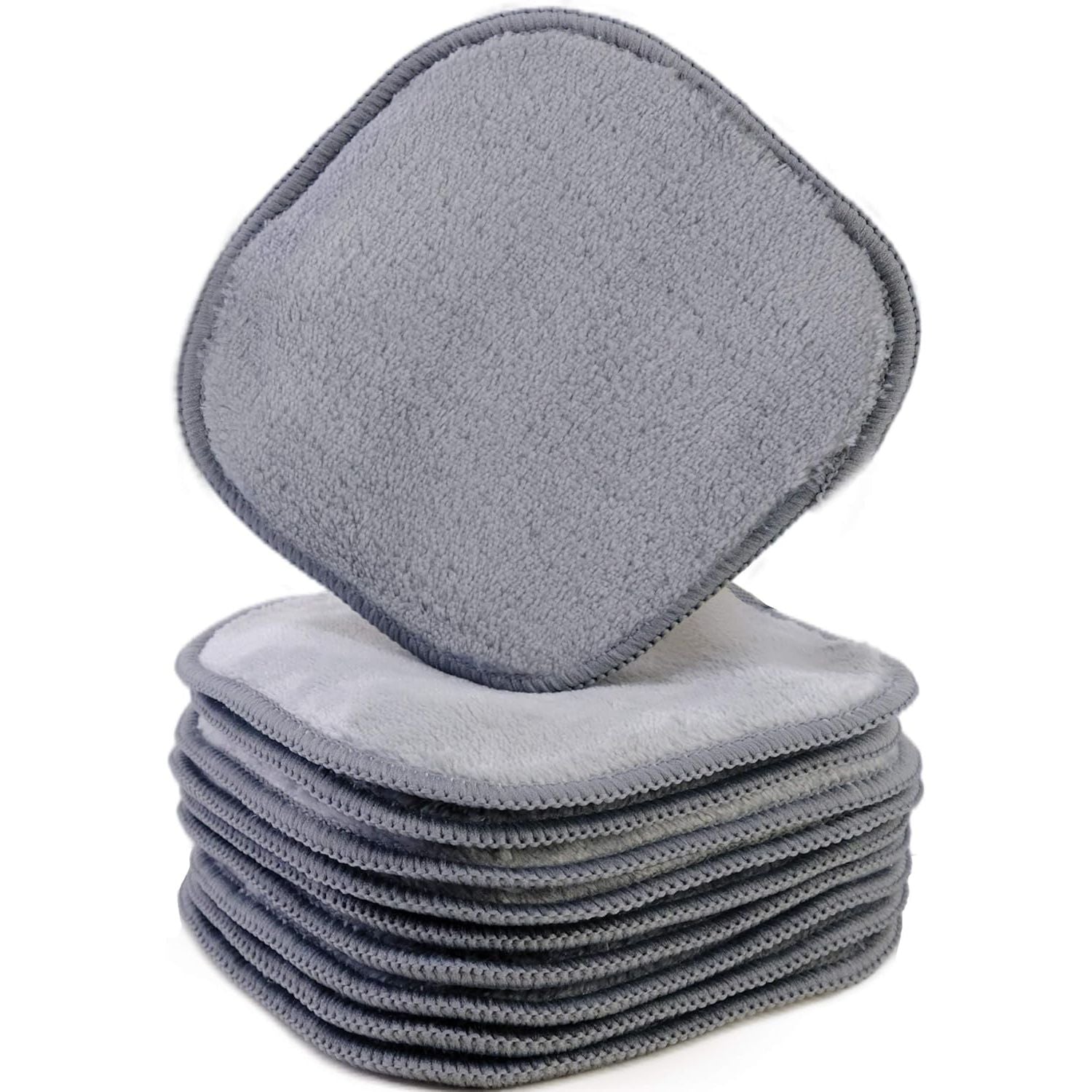 Buy now Polyte Premium Hypoallergenic Microfiber Fleece Makeup Remover and Facial Cleansing Cloth, 5 x 5 in, 10 Pack (Gray) 1 Count (Pack of 10) Gray at indiglob india