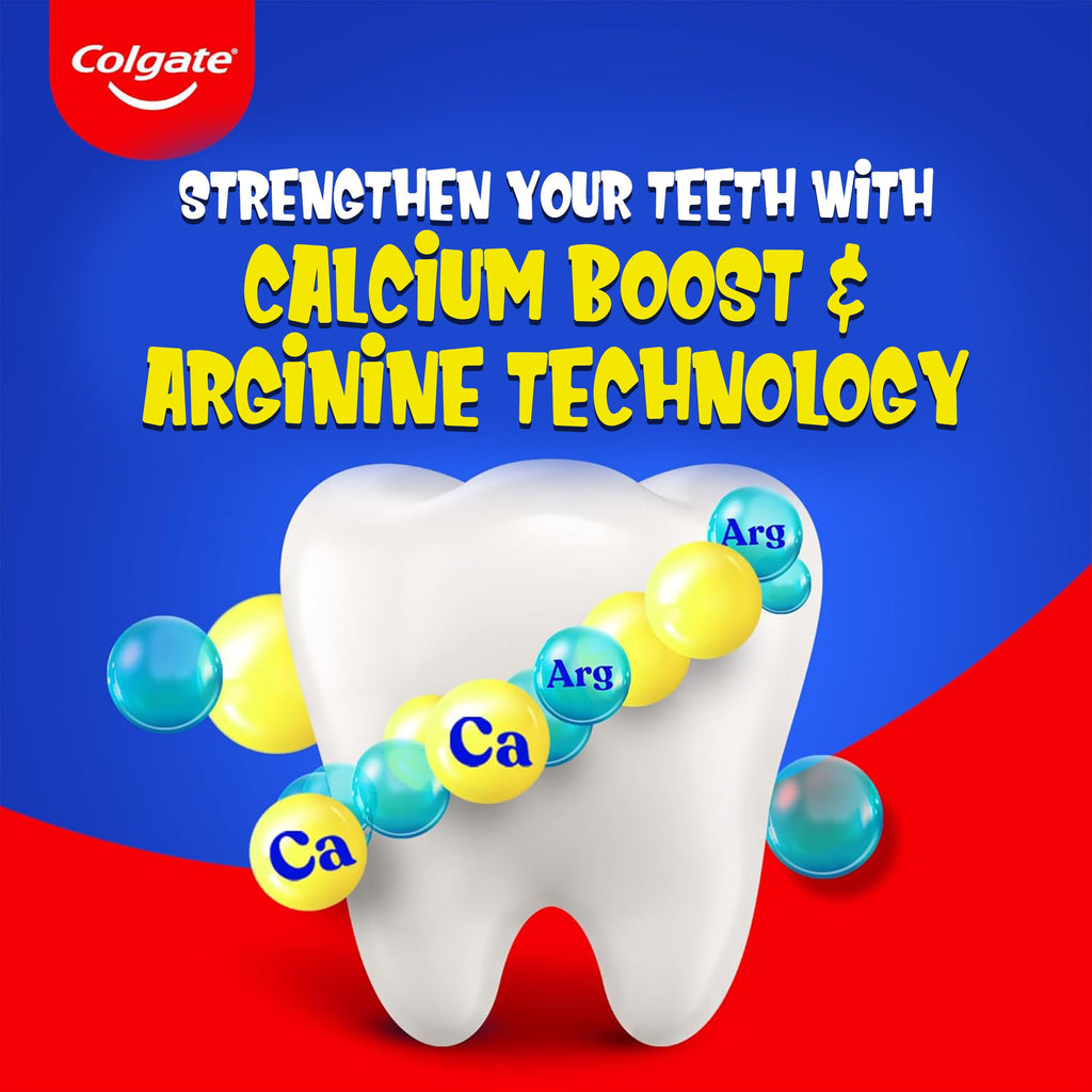 Colgate Kids Cavity Protection Fluoride Toothpaste, 6 Pack, Bubble Fruit Flavor, Children's Toothpaste, for Ages 2+, Sugar Free, No Artificial Preservatives, Travel Size 0.85 oz Each