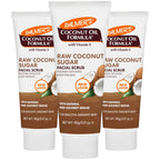 Palmer's Coconut Sugar Facial Scrub Exfoliator (3.17 Oz - Pack of 3) | 3.17 oz Face Scrub to Gently Exfoliate Away Dirt and Dead Skin Cells with Chamomile to Soften & Calm for Smooth, Radiant Skin