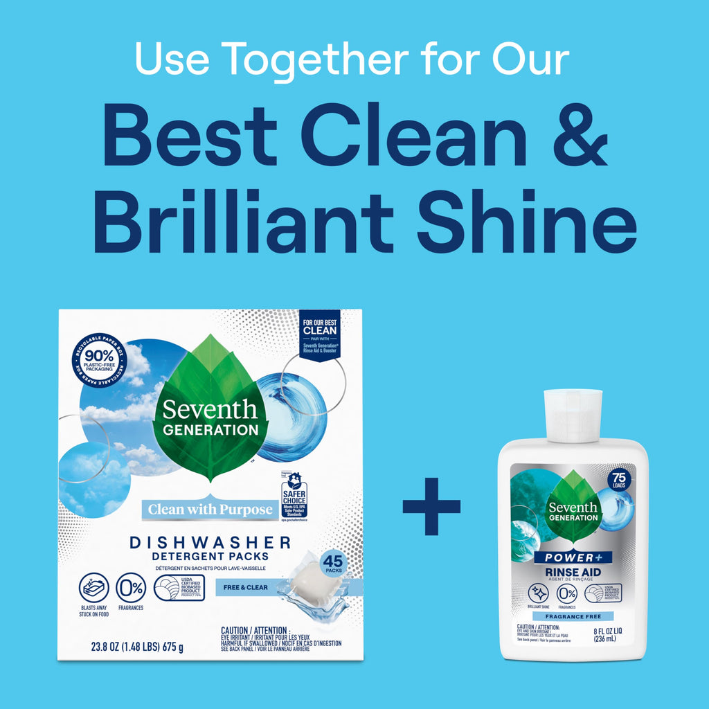 Buy now Seventh Generation Power+ Dishwasher Rinse Aid, Fragrance Free, 8 fl oz, (Pack of 9) at indiglob india