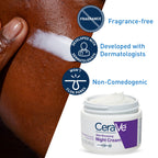CeraVe Night Cream, Face Moisturizer, Skin Care for Dry Skin, 1.7oz | Skin Renewing Face Moisturizer with Hyaluronic Acid & Peptides, Night Cream For Men & Women, Anti-Aging Face Cream, Daily Use