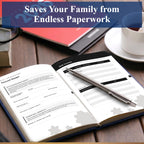 End of Life Planner & Journal, 83 Guided Pages Across 9 Sections, Passwords, Accounts, Final Wishes & Digital Access All in One Place, Premium A4 Hardcover, Gift for Parents & Grandparents