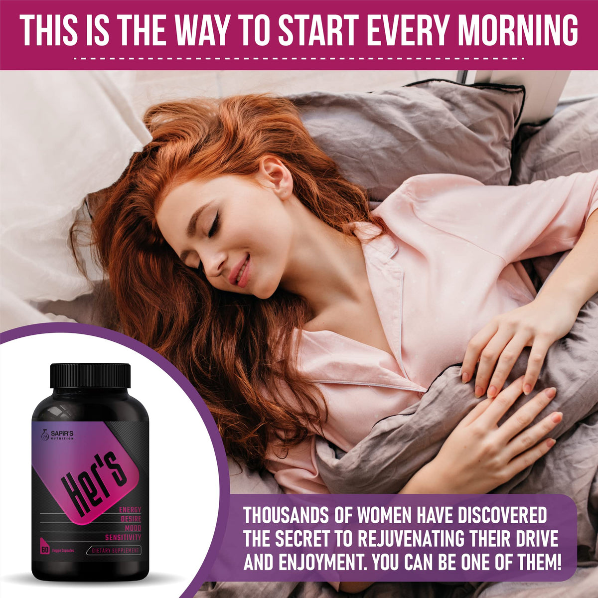 Her's Female Libido Support for Women Increase Passion, Desire & Excitement