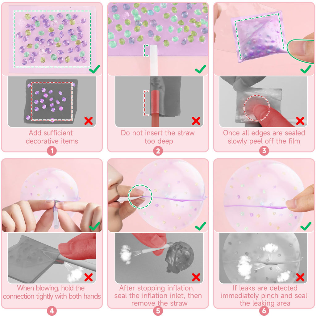 Nano Tape for Bubble Kit 6 Pcs Colorful Double Sided