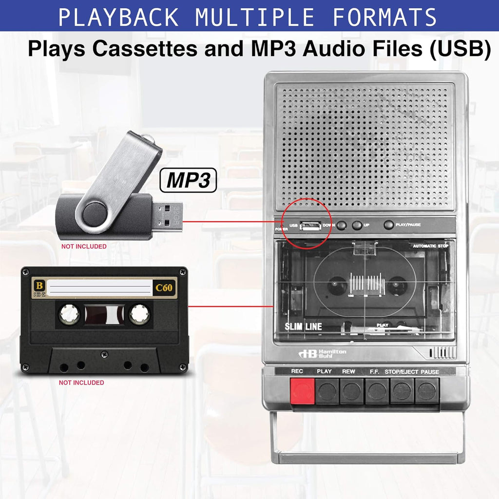 Buy now Hamilton Buhl Classroom Cassette Player, 2 Station, 1 Watt (D132) (HA802) at indiglob india