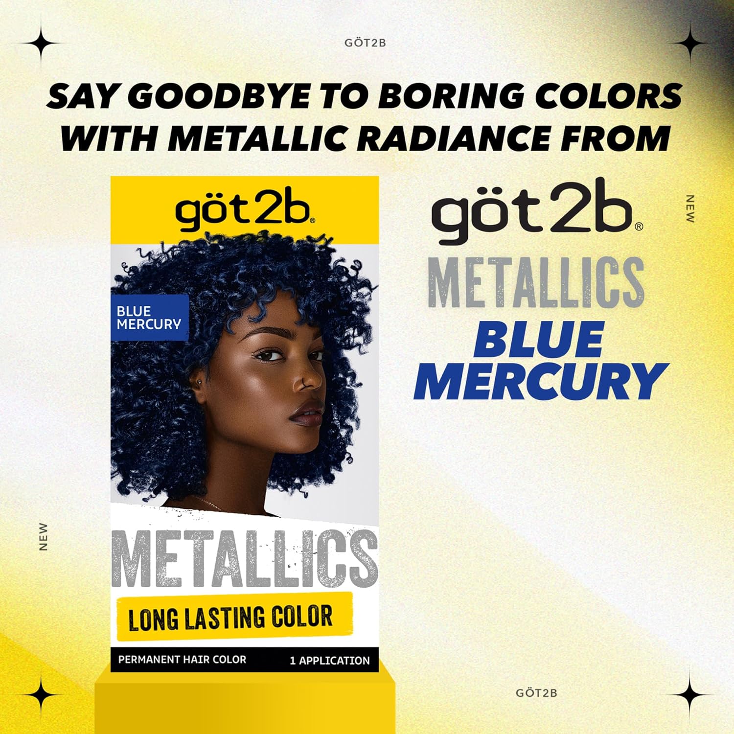 Buy now Got2b Metallics Permanent Hair Color, M67 Blue Mercury at indiglob india