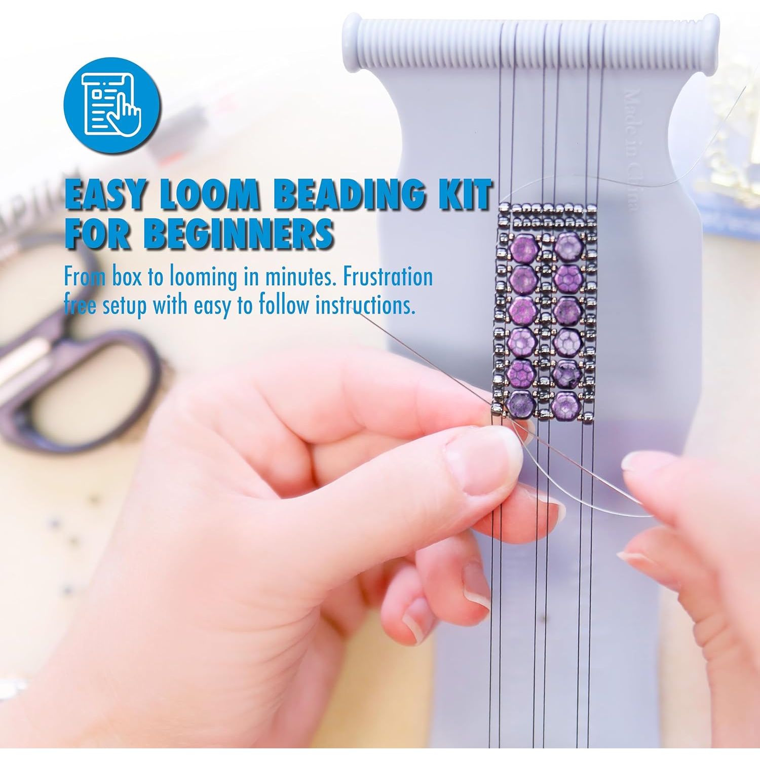 Buy now Beadalon Jewel Loom Kit with Bag, Needle & Threader – Complete Starter Set for Bracelets & Woven Designs at indiglob india