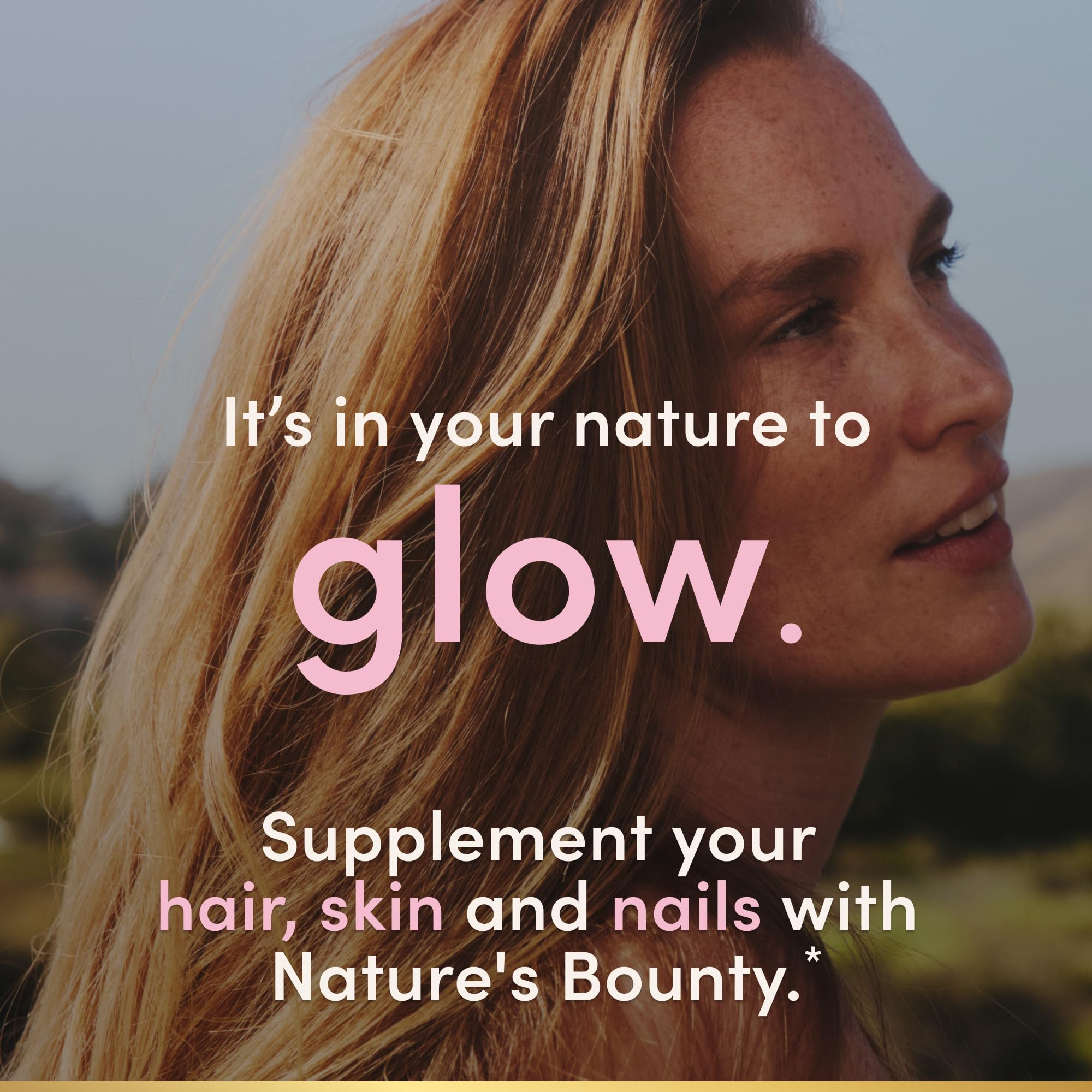 Nature's Bounty Optimal Solutions Hair, Skin & Nails Formula, 20 Servings | With 3,000 mcg Biotin, 60 Coated Caplets