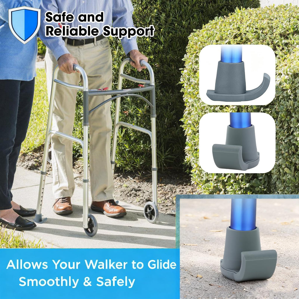 Walker Skis Glides, 4 Pack, Universal Walker Accessories for Seniors