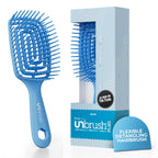 FHI Heat UNbrush Flex Detangling Brush - Ultra Flexible Hairbrush | DuoFlex Anti-Static Bristles for Removing Tangles, Massaging Scalp & Faster Styling - Pain-Free Hair Brush Detangler