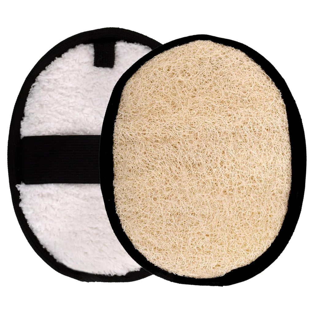 SERRENTO Loofah Body Scrubber, Shower Loofah for Men, Luffa Sponge 2PCS | Made from natural Egyptian luffa fibers to gently exfoliate skin and leave your body feeling clean and refreshed