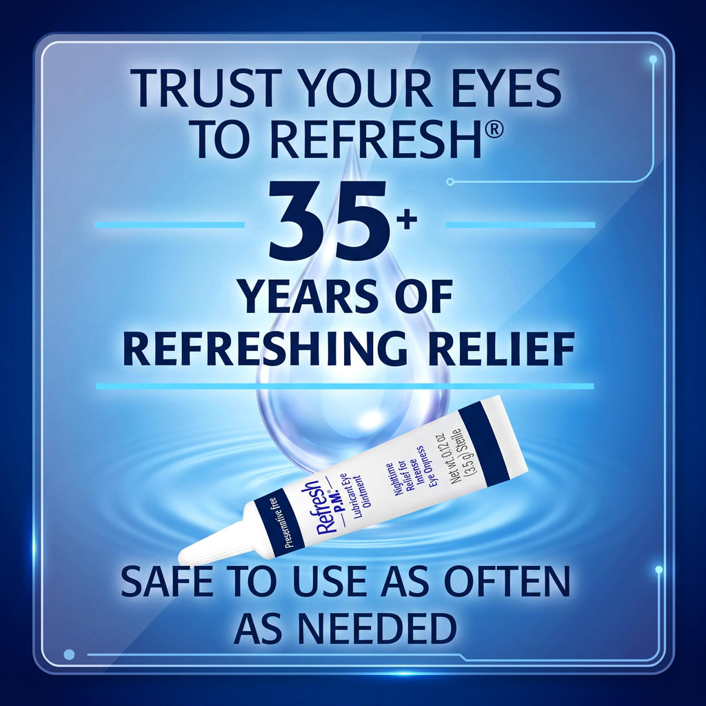 Allergan Refresh P.M Lubricant Eye Ointment, 0.12 Ounce (Pack of 2)
