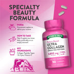 Nature's Truth Collagen Peptides | 90 Caplets | Type 1 and 3 with Vitamin C | Grass Fed, Non-GMO & Gluten Free Supplement
