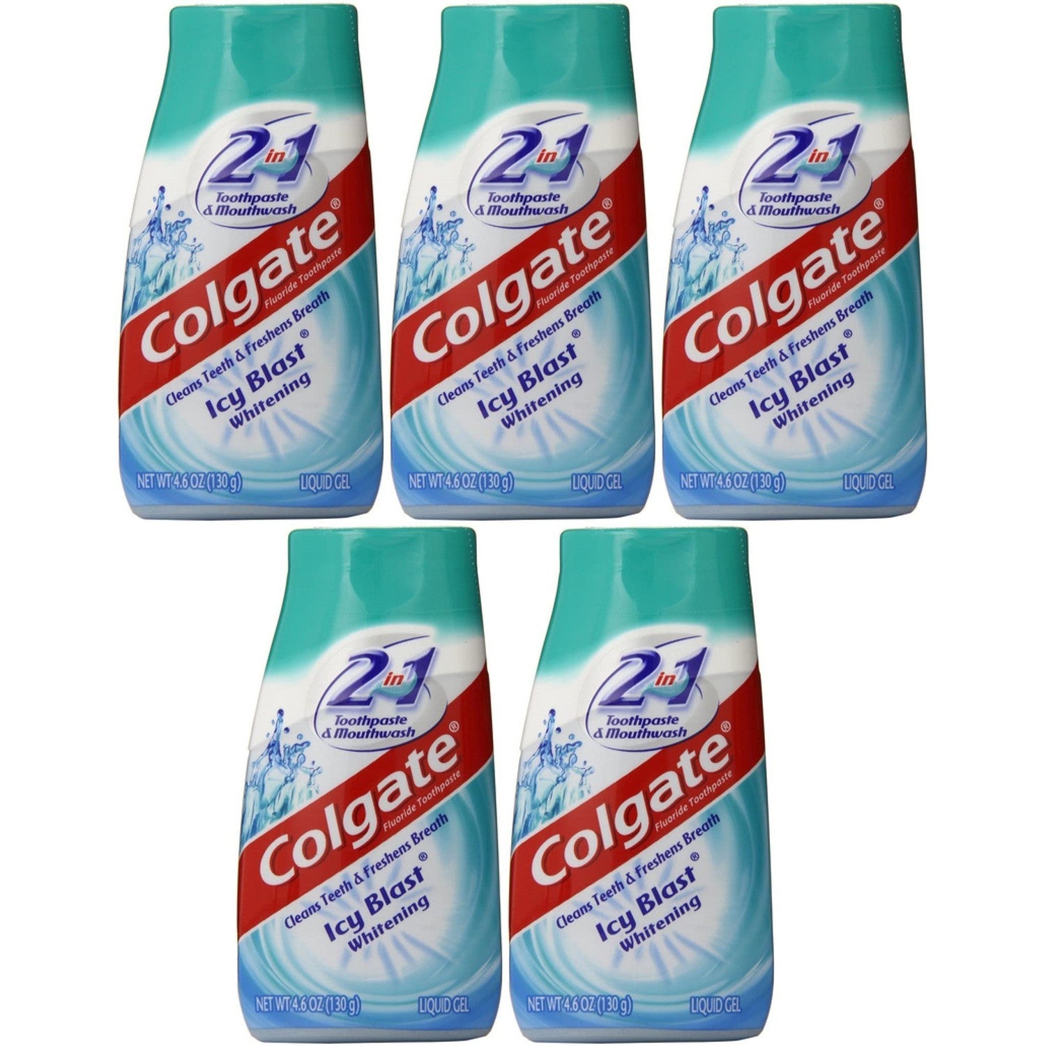 Buy now Colgate 2 in 1 Whitening Toothpaste Icy Blast Pack of 5 at indiglob india