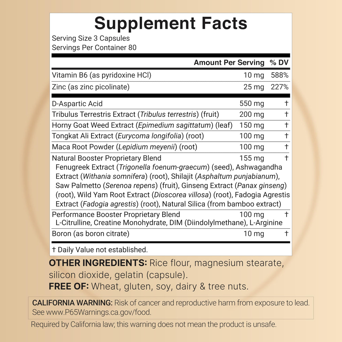 NatureBell Testosterone for Men, 240 Capsules | 20-in-1 Mens Health Complex with D-Aspartic Acid, Horny Goat Weed, Tribulus, Tongkat Ali, Saw Palmetto, Ashwagandha, L-Citrulline, & Creatine*