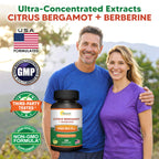 Citrus Bergamot with Berberine Supplement - 1400mg/Serving - 120 Capsules