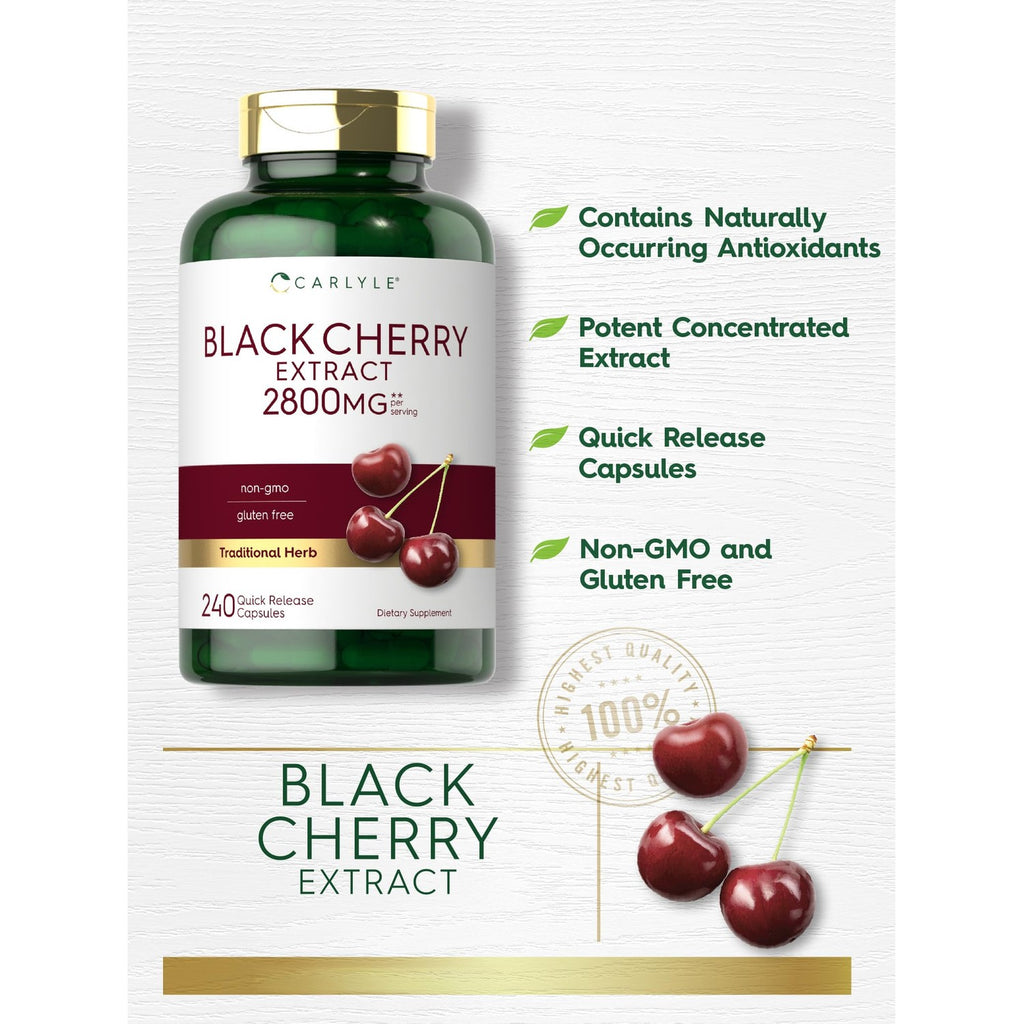Carlyle Black Cherry Extract Concentrate | 240 Capsules