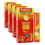 Redoxon Vitamin C + Zinc, Effervescent Tablets of Vitamin C and Zinc, Helps Support Your Immune System, Orange Flavor, 20 Effervescent Tablets, 2.82 Oz Box, (Pack of 4)
