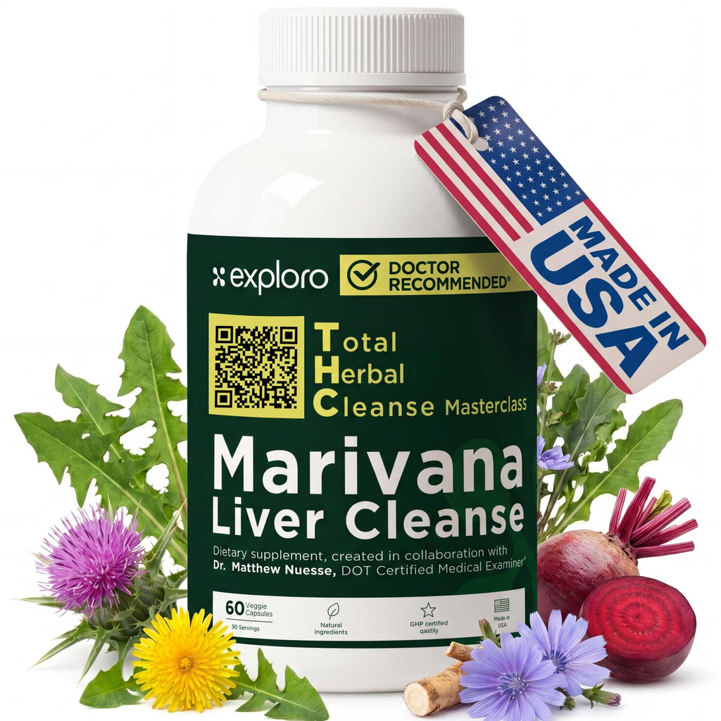 Exploro Liver Cleanse Detox for Heavy Users, Full Body Pills, 60 Count