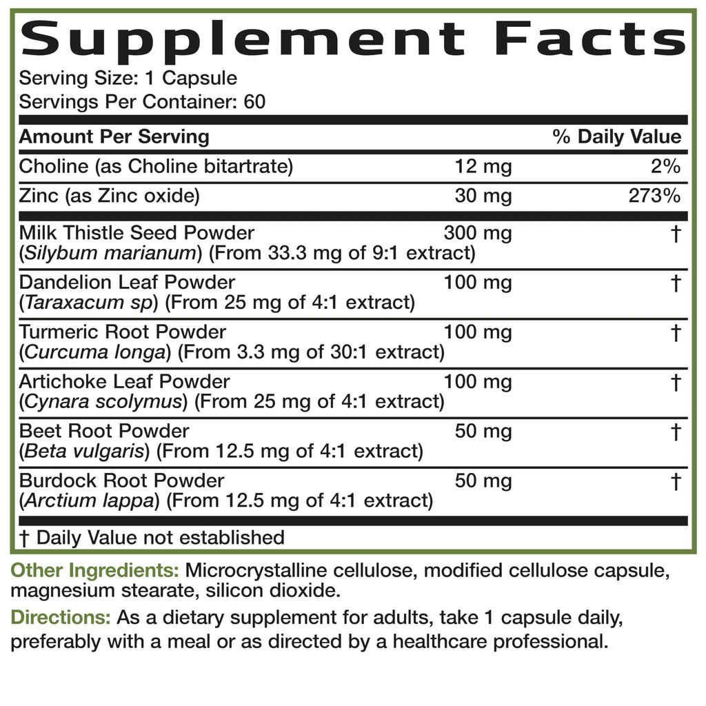 Bronson Liver Detox Advanced Detox & Cleansing Formula 60 Capsules | Liver Health Support with Milk Thistle, Dandelion Extract, Turmeric, Artichoke Leaf & Beet Root, Non-GMO, Soy-Free