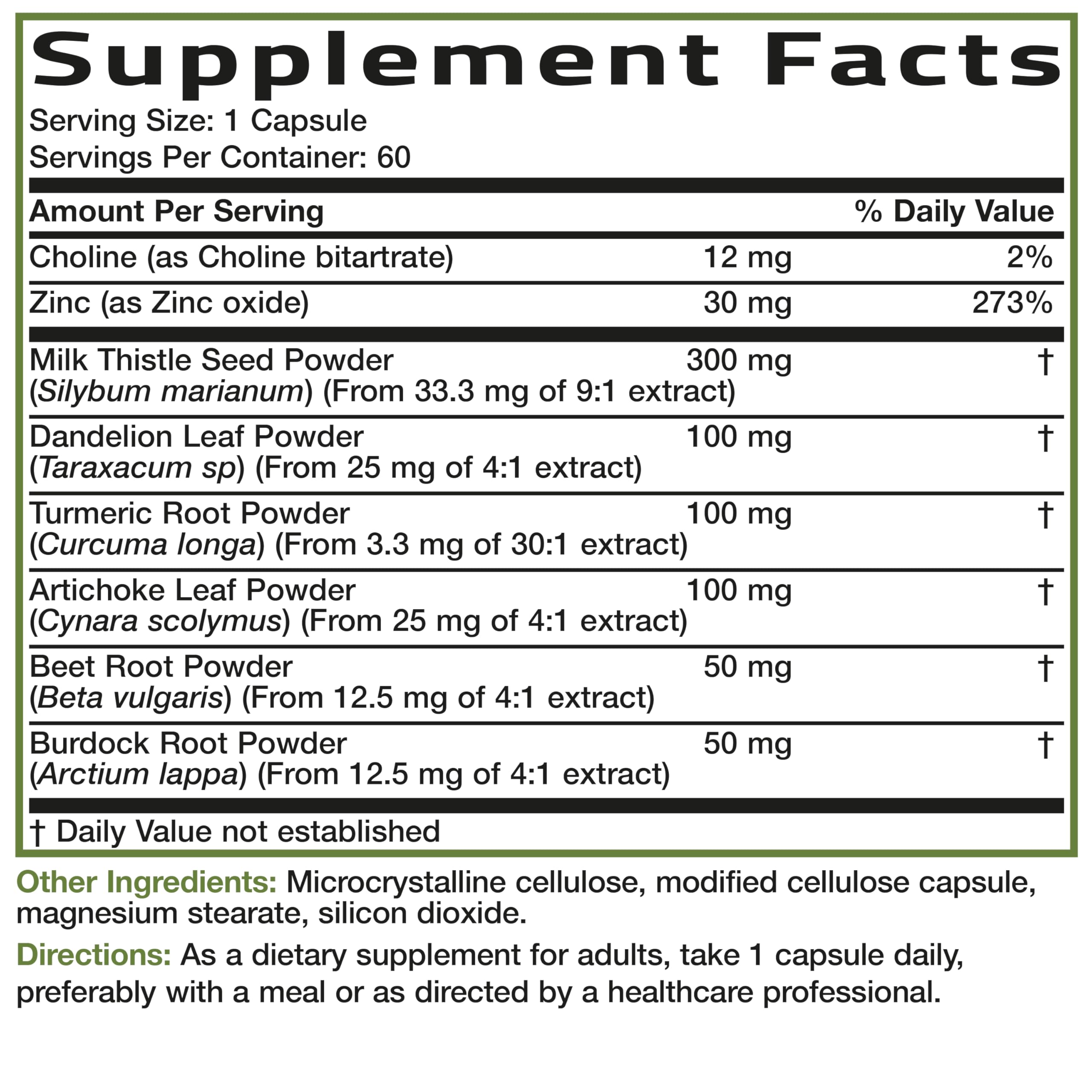 Bronson Liver Detox Advanced Detox & Cleansing Formula 60 Capsules | Liver Health Support with Milk Thistle, Dandelion Extract, Turmeric, Artichoke Leaf & Beet Root, Non-GMO, Soy-Free