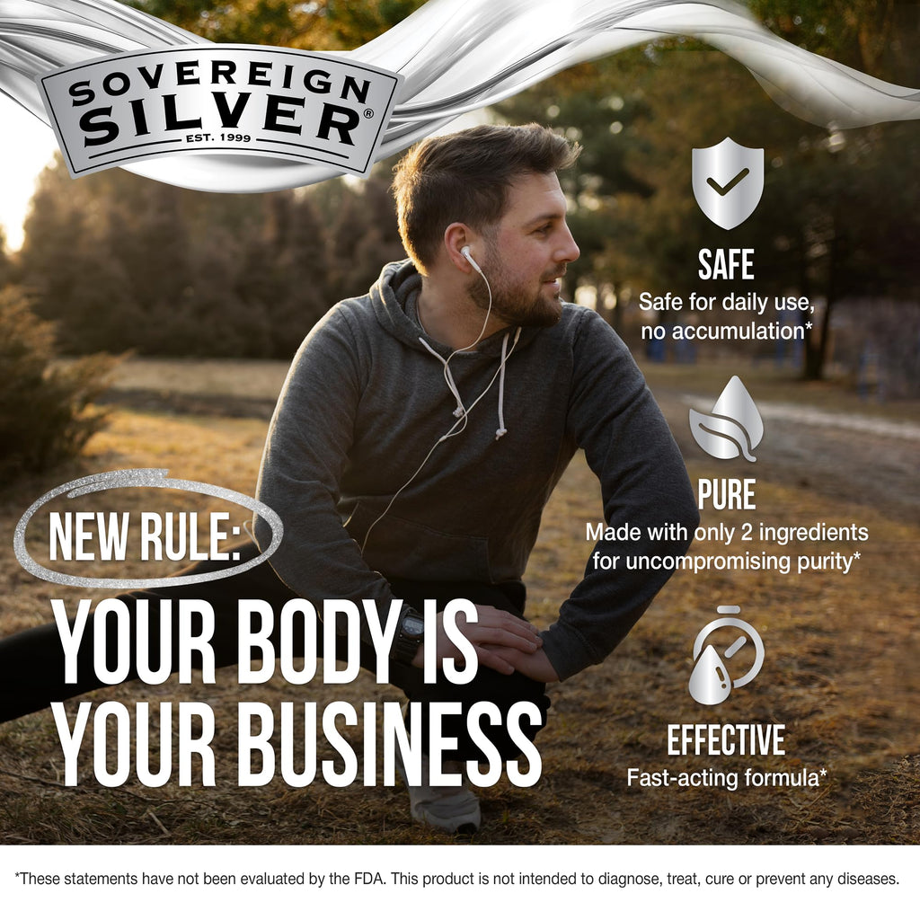 Sovereign Silver Immune Support, Colloidal Silver, Fine Mist Spray, 2 fl oz | Bio-Active Silver Hydrosol, 10 ppm