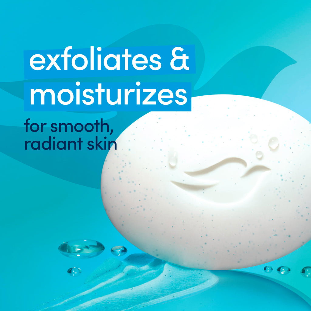 Dove Gentle Exfoliating Beauty Bar Soap , Renewing 8 Count 3.75 oz | For exfoliating care, Helps smooth dull skin, With plant-based cleansers, Sulfate-free