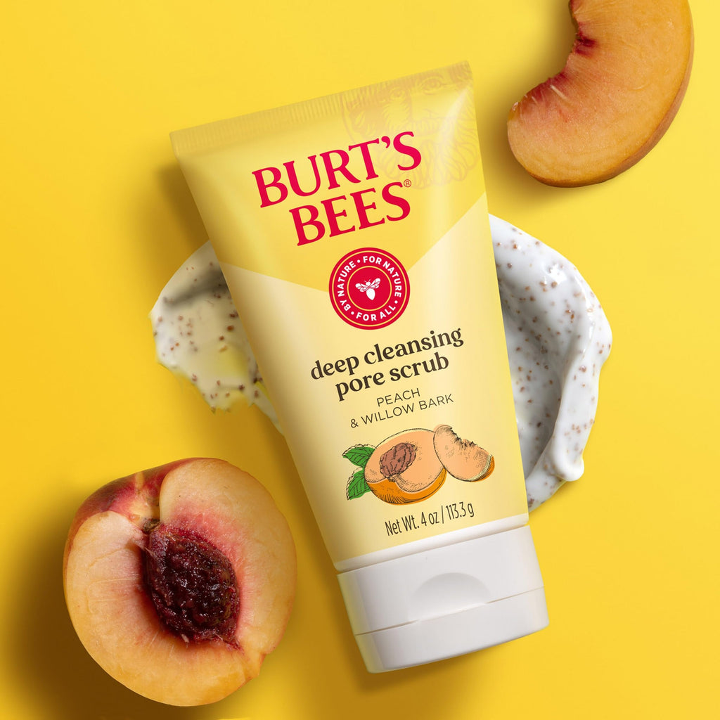 Buy now Burt's Bees Deep Cleansing Pore Scrub with Peach and Willow Bark, 4 Ounces, Pack of 3 at indiglob india
