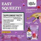 Wild & Organic Saffron Supplements 88.5 mg - Mood, Focus, Eye Support - 4oz | Saffron Extract Liquid Drops - Add to Tea - 5-Month Supply - Crocus Sativus Herb - Vegan, No Sugar & Alcohol-Free Tincture