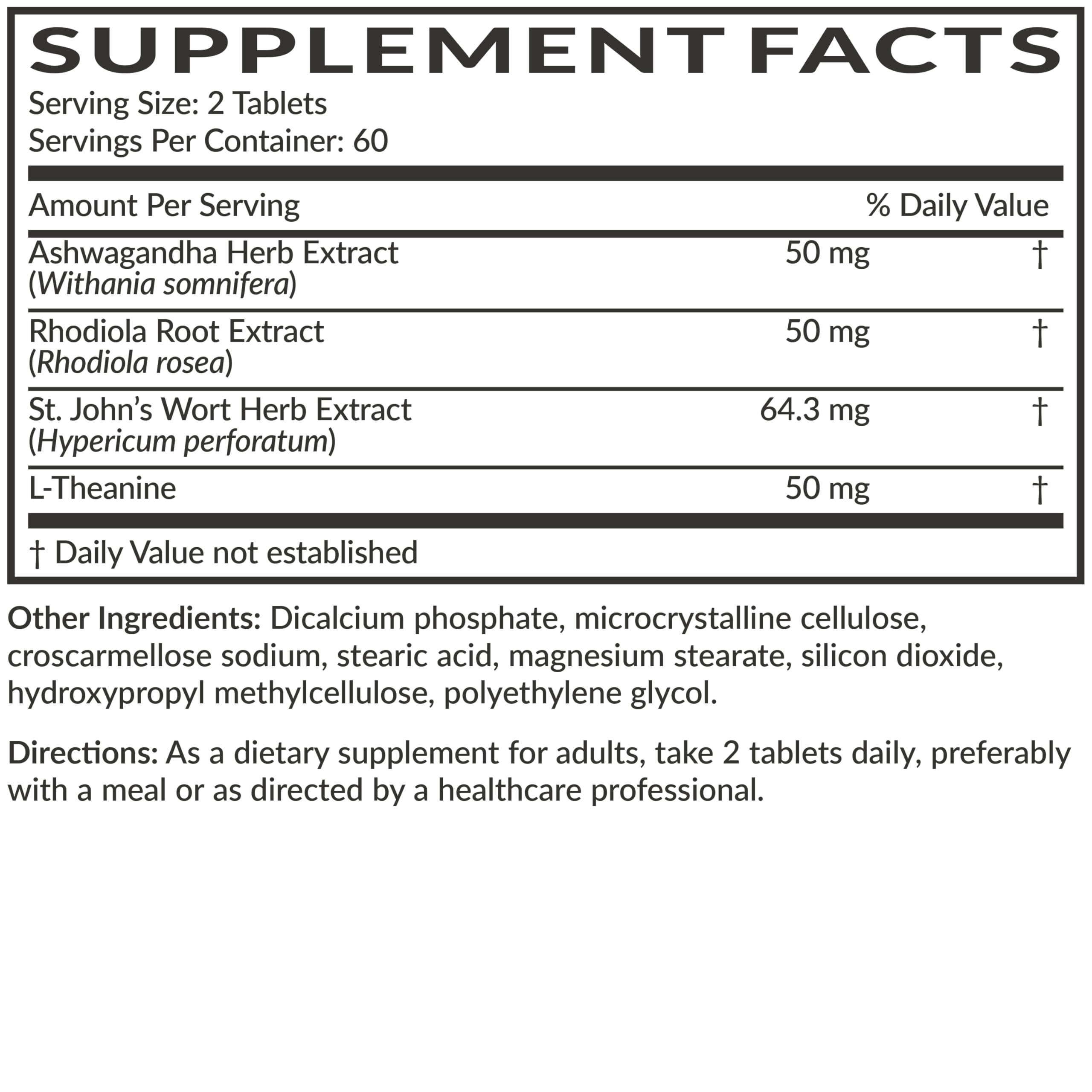 Futurebiotics Chill Pill + Ashwagandha, Stress & Mood Support, 120 Tablets | Advanced Calming Formula: Ashwagandha, Rhodiola, St. John's Wort & L-Theanine, Vegan, Non-GMO, Gluten-Free & Soy-Free