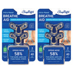SleepRight Intra-Nasal Breathe Aids Breathing Aids for Sleep Nasal Dilator Snore Reducer - 2 Pack (4 Count)