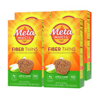 Metamucil, Fiber Thins, Daily Psyllium Husk Fiber Supplement, Supports Digestive Health and Satisfies Hunger, Apple Crisp Flavor, 12 Servings