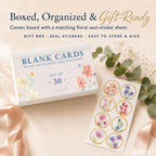 30 Premium Blank Cards with Envelopes & Stickers, 4x6 Inches