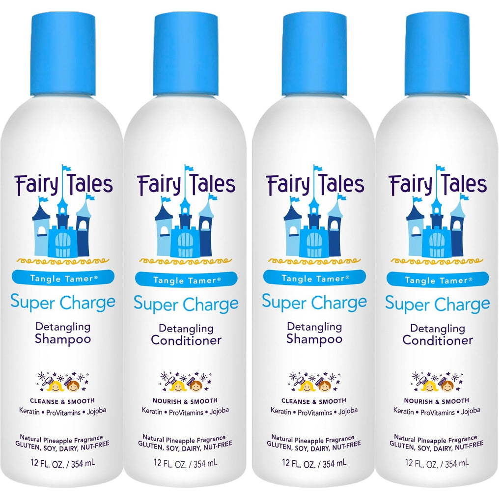 Fairy Tales Tangle Tamer Detangling Shampoo & Conditioner Kids 12 Oz | 2 Pack, Ultra Moisturizing, Anti Frizz Protection, Paraben Free, Sulfate Free