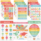 Fun Educational Posters for Toddlers - Set of 16 for Classroom & Homeschool