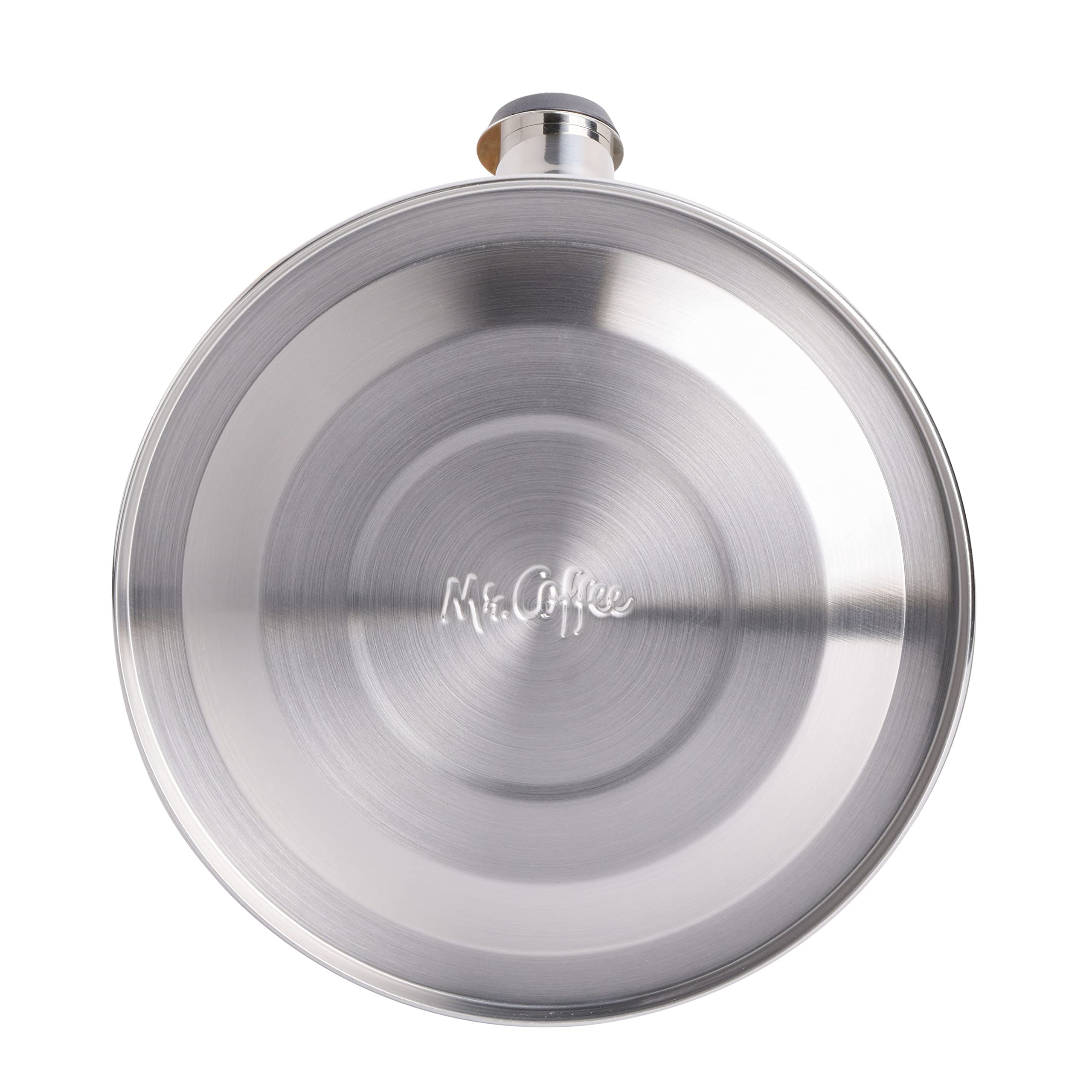 Buy now Mr. Coffee Flintshire 1.75-Quart Stainless Steel Whistling Tea Kettle â€“ Brushed Satin Finish Stove-Top Kettle for Boiling Water at indiglob india