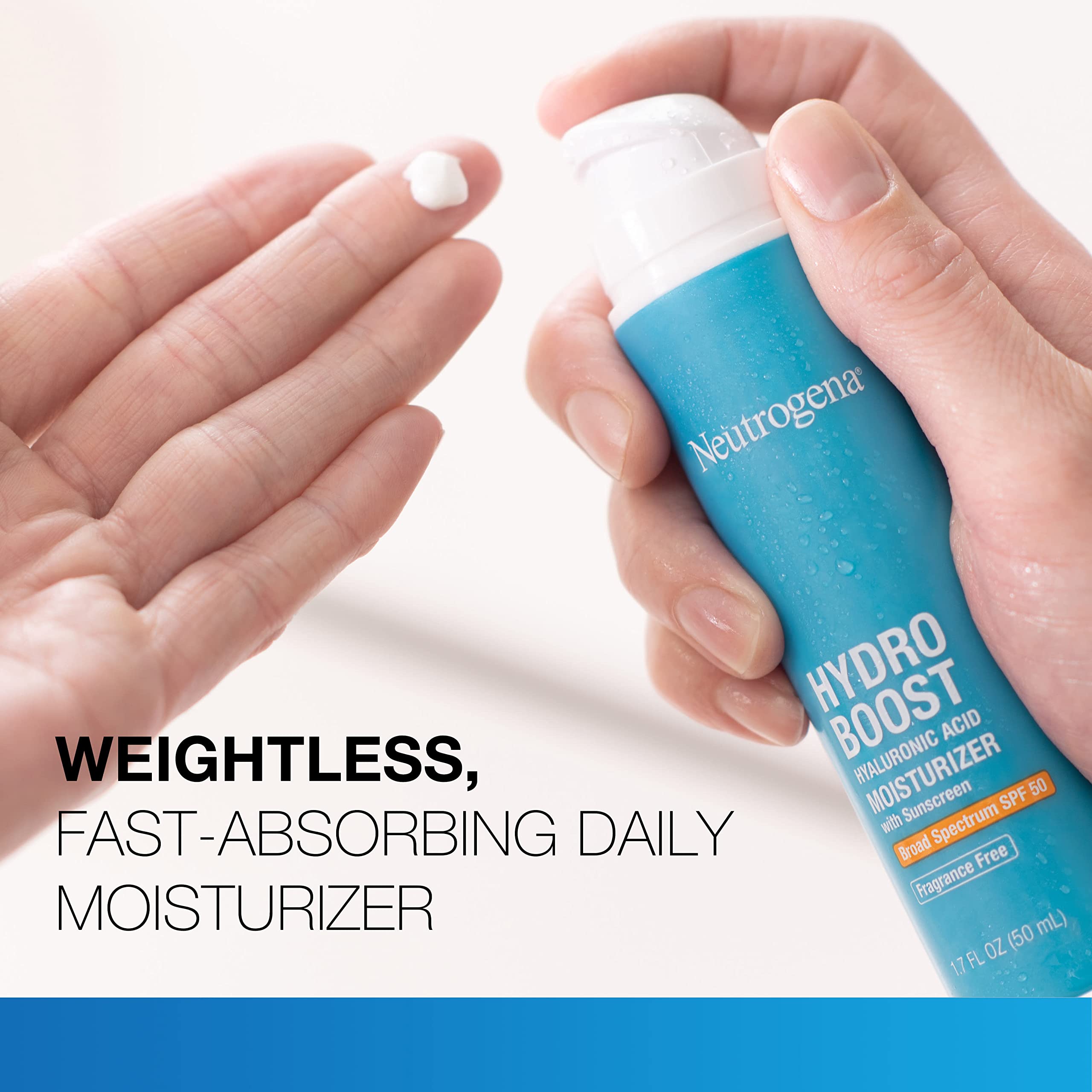 Buy now Neutrogena Hydro Boost Hyaluronic Acid Hydrating Face Moisturizer With SPF 50, Fragrance Free Facial Moisturizer, 1.7 fl. oz, & Trial Size Hydro Boost Facial Cleanser, 0.5 fl. oz at indiglob india