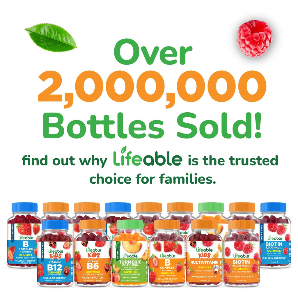Lifeable Kids Multivitamin with Iron Chewable Tablets, Ages 2+, 150 Count