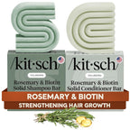 Buy now Kitsch Rosemary & Biotin Shampoo and Conditioner Set for Hair Growth - Strengthening, Thickening & Volumizing Shampoo and Conditioner Bar - Paraben, Sulfate & Silicone Free - Made in USA - 2 pack at indiglob india