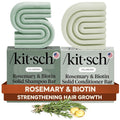Buy now Kitsch Rosemary & Biotin Shampoo and Conditioner Set for Hair Growth - Strengthening, Thickening & Volumizing Shampoo and Conditioner Bar - Paraben, Sulfate & Silicone Free - Made in USA - 2 pack Default at indiglob india