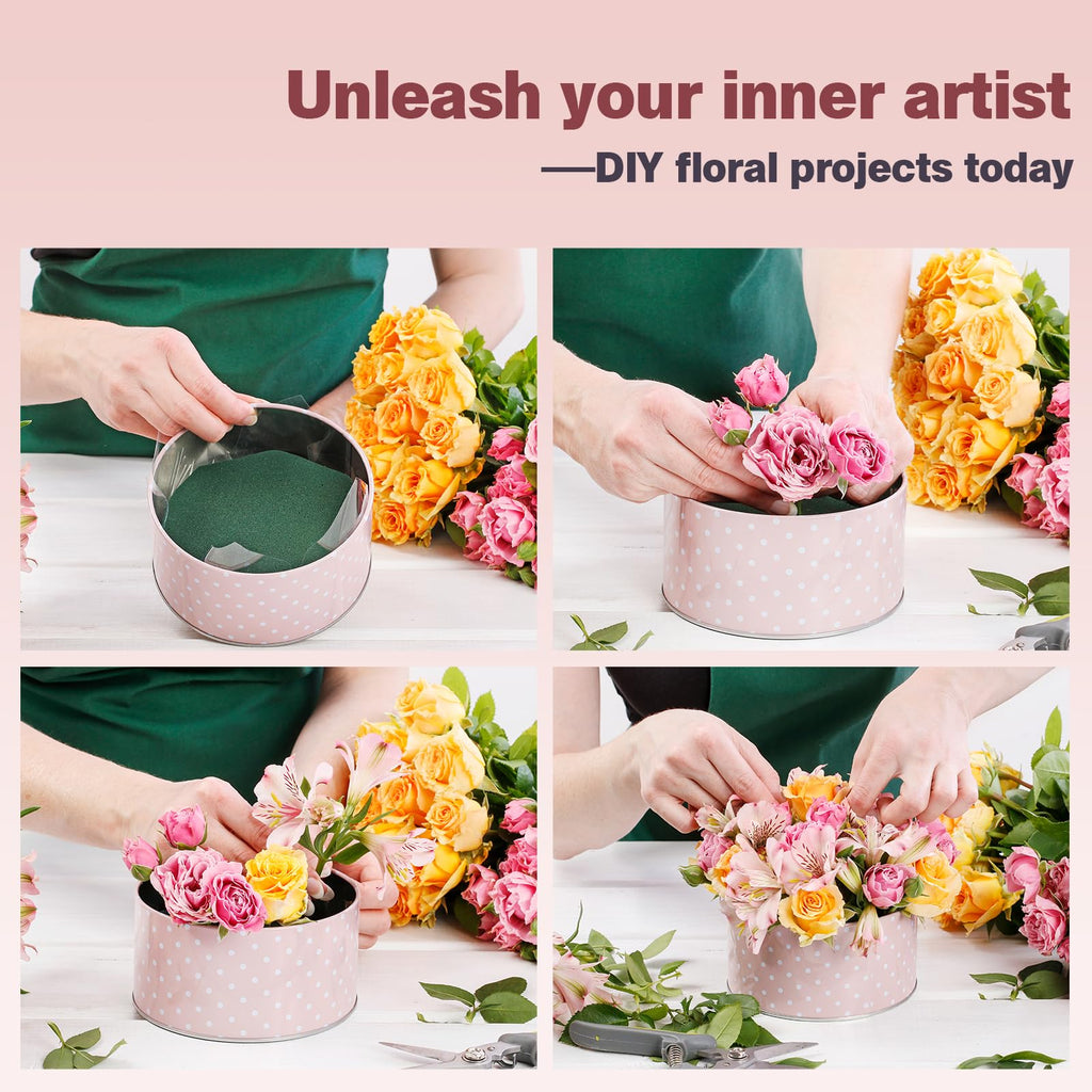 6-Pack Floral Foam Blocks, Green Planter Styrofoam for Artificial Flowers