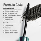 Clinique High Impact High-Fi Full Volume Waterproof Mascara | Volume, Length, Non-Clumping, Smudge-Proof + Safe For Sensitive Eyes, Black